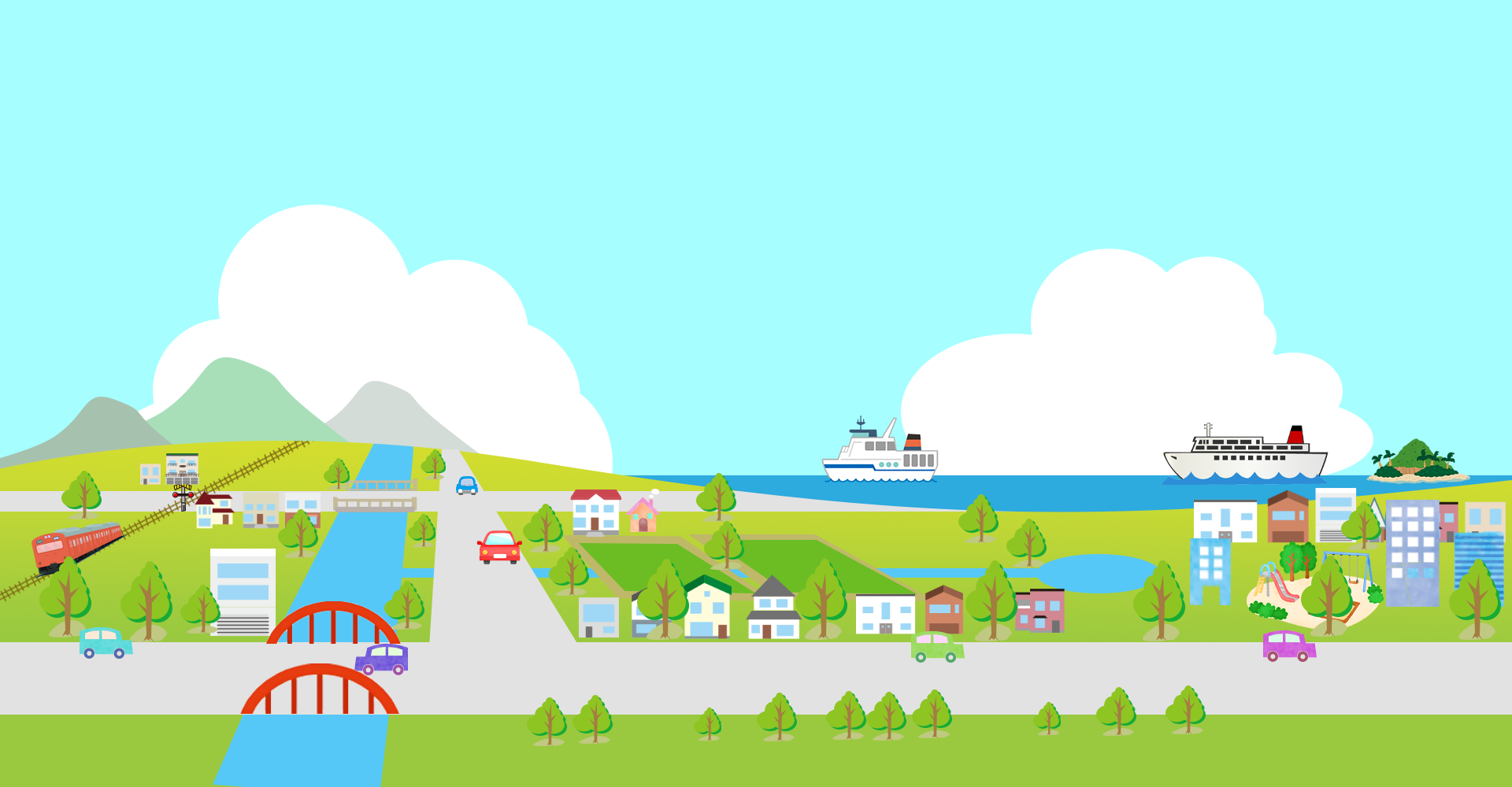 富山市の街並み